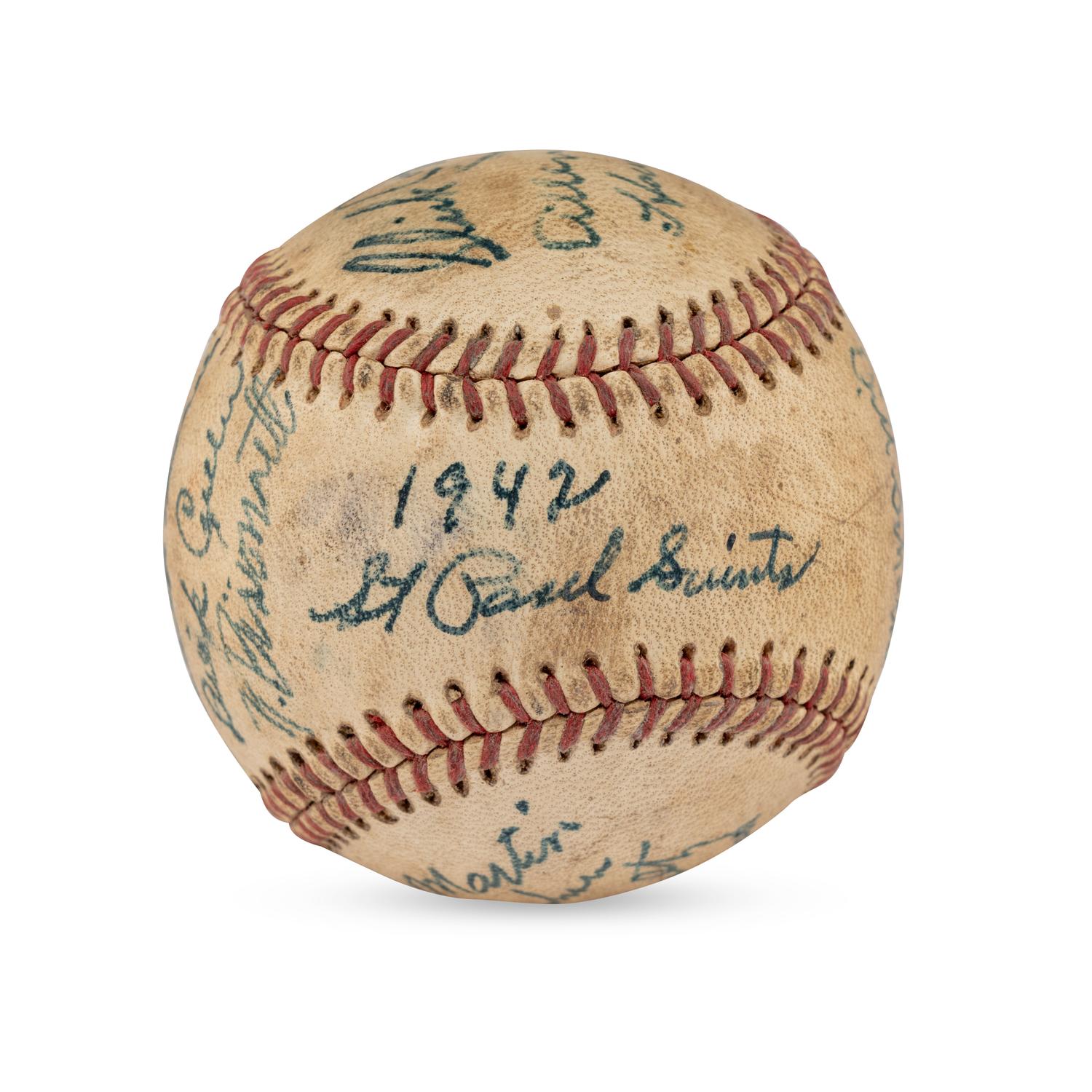 A 1942 St. Paul Stars Team Signed Autograph Baseball