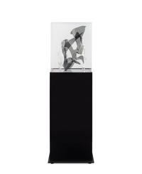 Sculpture and Lighted Pedestal