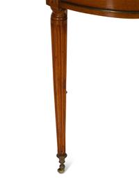 A Louis XVI Style Mahogany Marble-Top Bouillotte Table