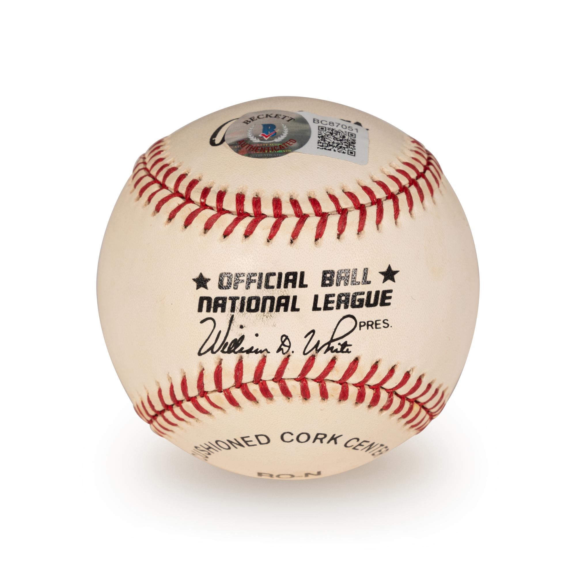 A Stan Musial Signed Autograph Baseball Inscribed The Man (Beckett Authentication Services BAS Certified)
