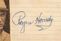 A Vintage Rogers Hornsby Signed Autograph Index Card (BAS Beckett Authentication Services Certified),