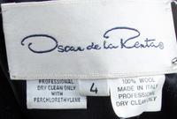 An Oscar de la Renta Wool Turquoise Jacket, Size 4.