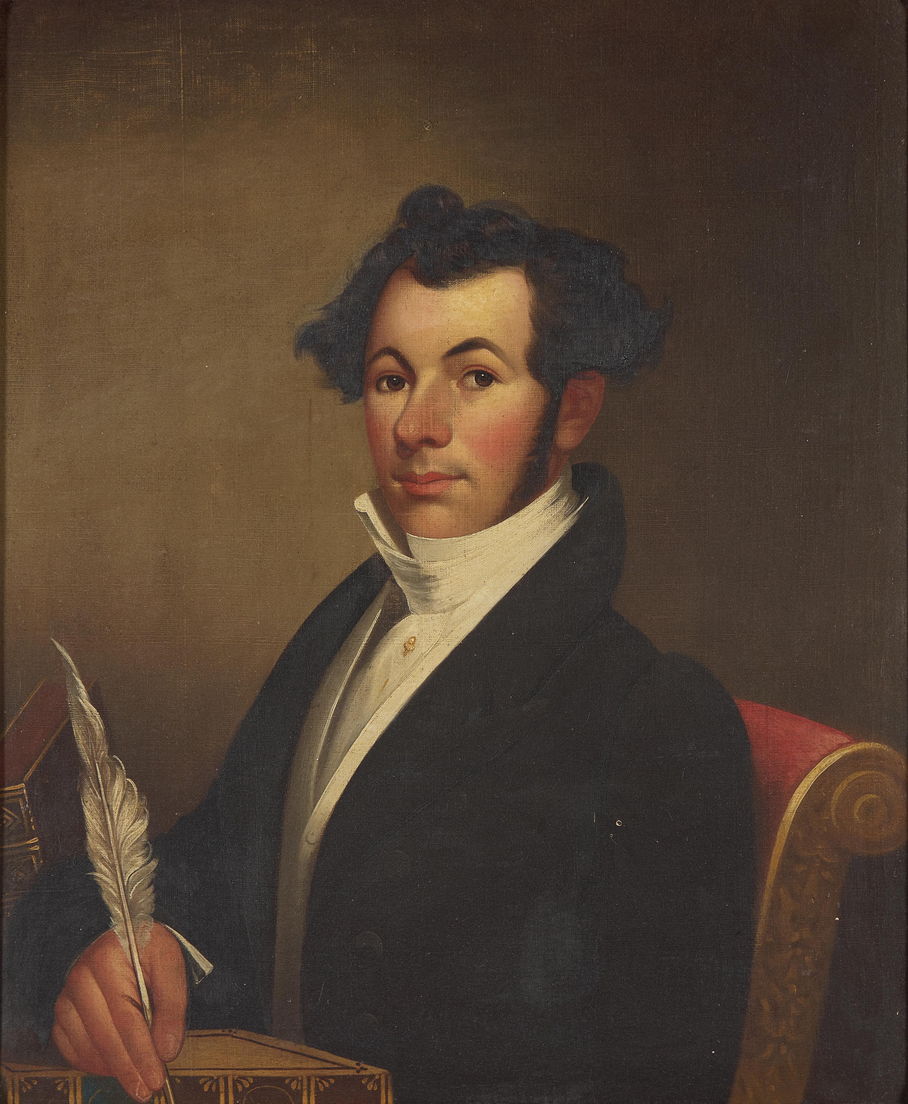 American School, 19th Century — Portrait of Joseph Appleton Dyke or Dike (1809-1836)