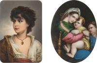 Two Continental Porcelain Plaques After Raphael and Gustav Karl Ludwig Richter