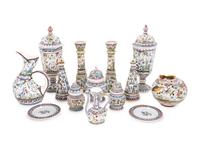 A Group of Hand-Painted Portuguese Pottery Articles