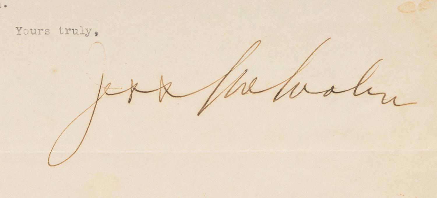 A Rare Jess McMahon Signed Autograph Letter on Madison Square Garden Stationery (WWE McMahon Family)