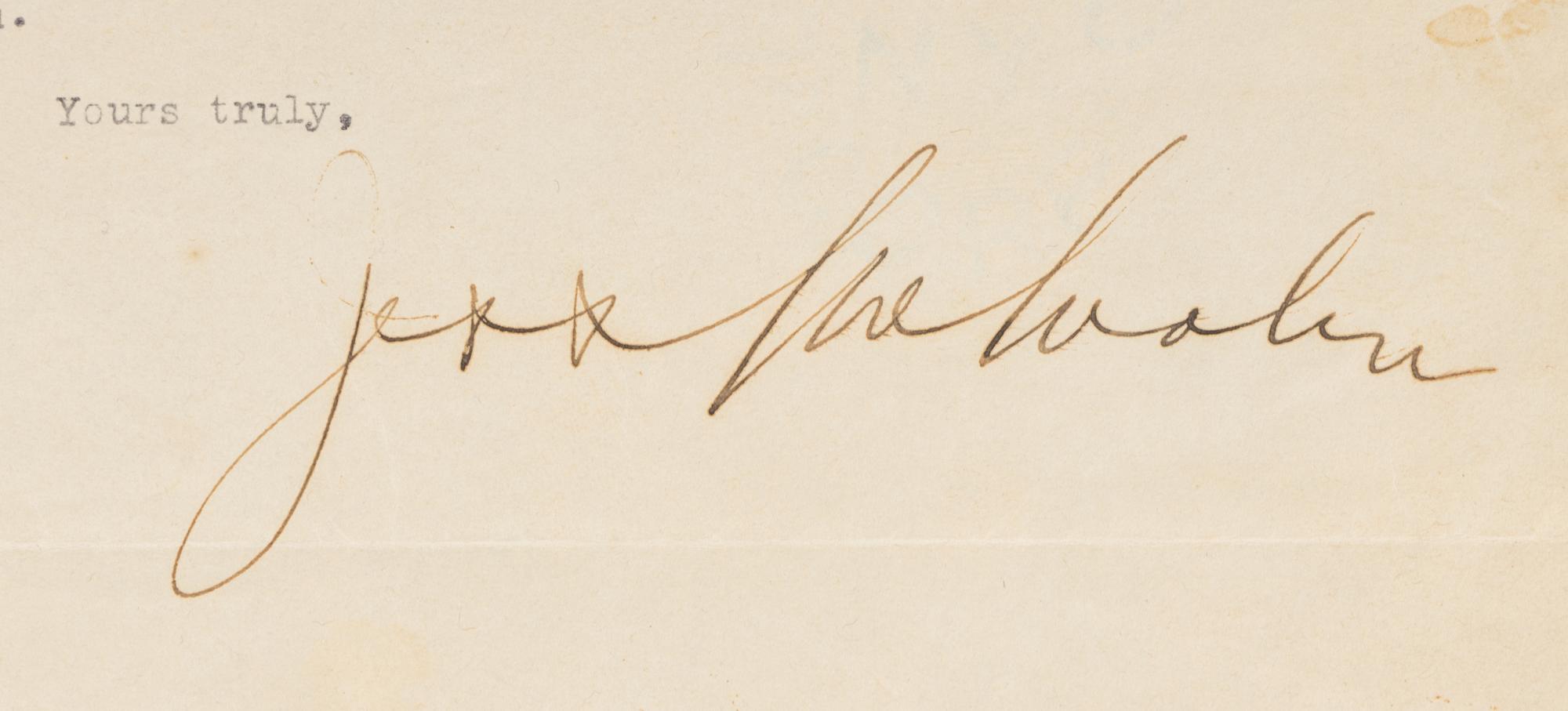 A Rare Jess McMahon Signed Autograph Letter on Madison Square Garden Stationery (WWE McMahon Family)