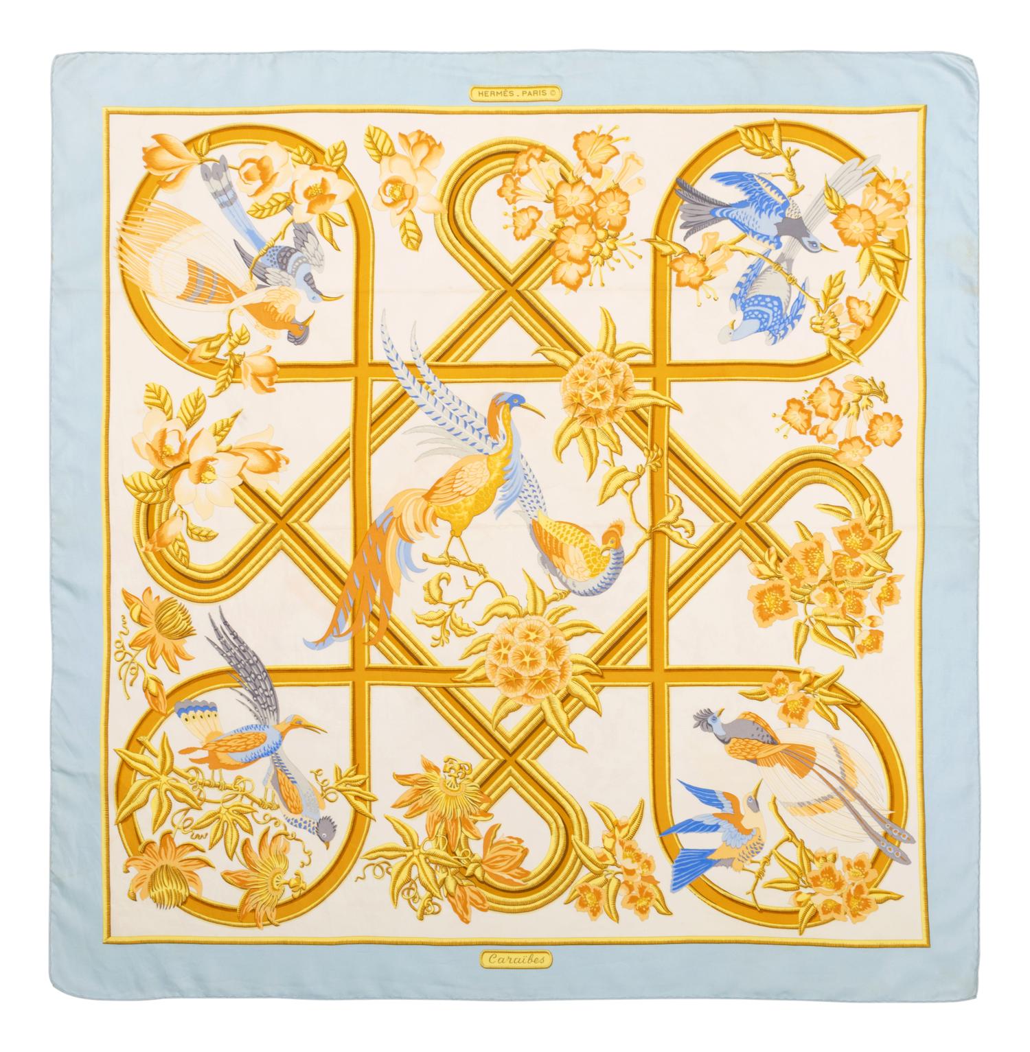 Three Hermès 90cm Silk Scarves