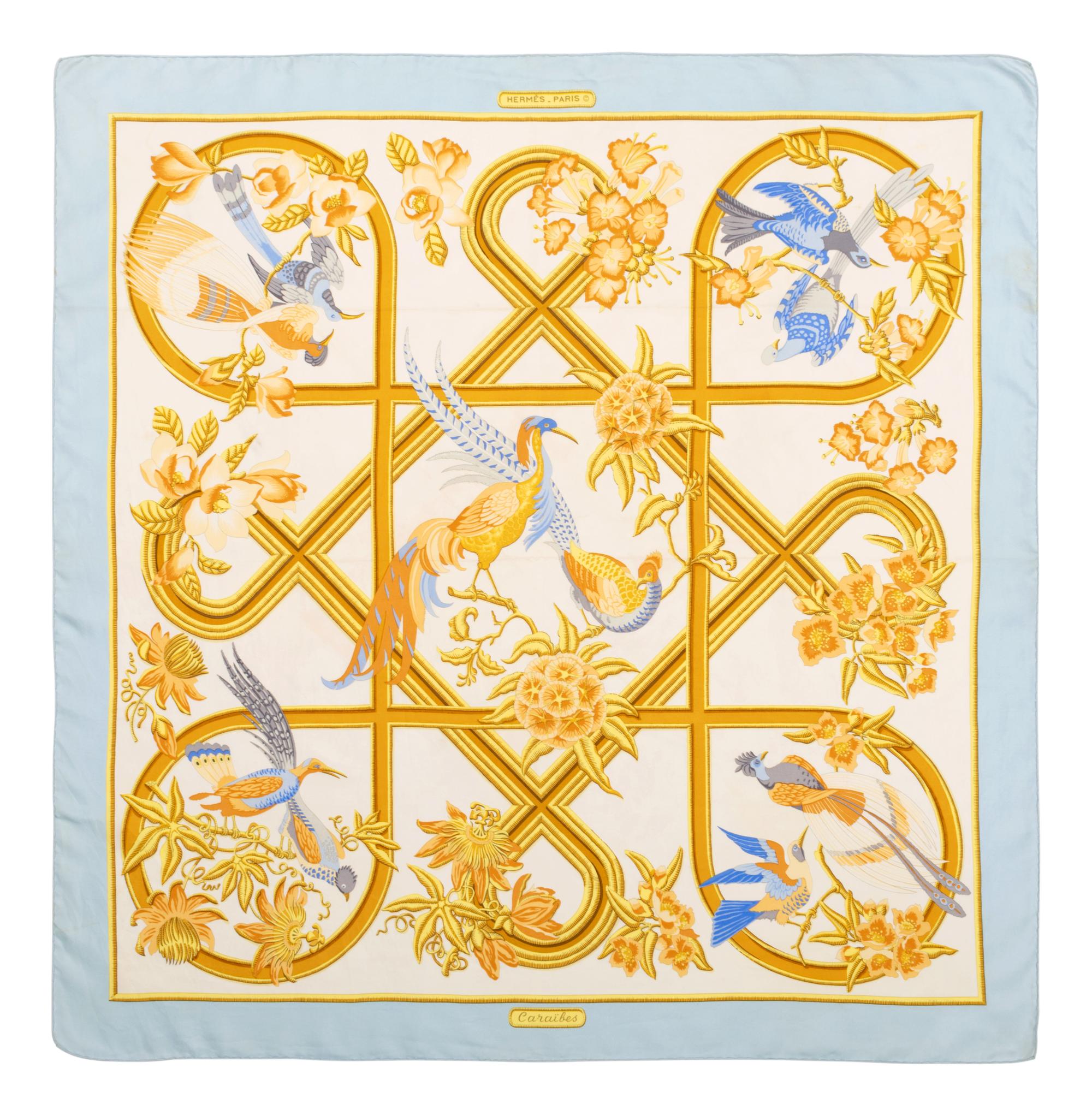 Three Hermès 90cm Silk Scarves