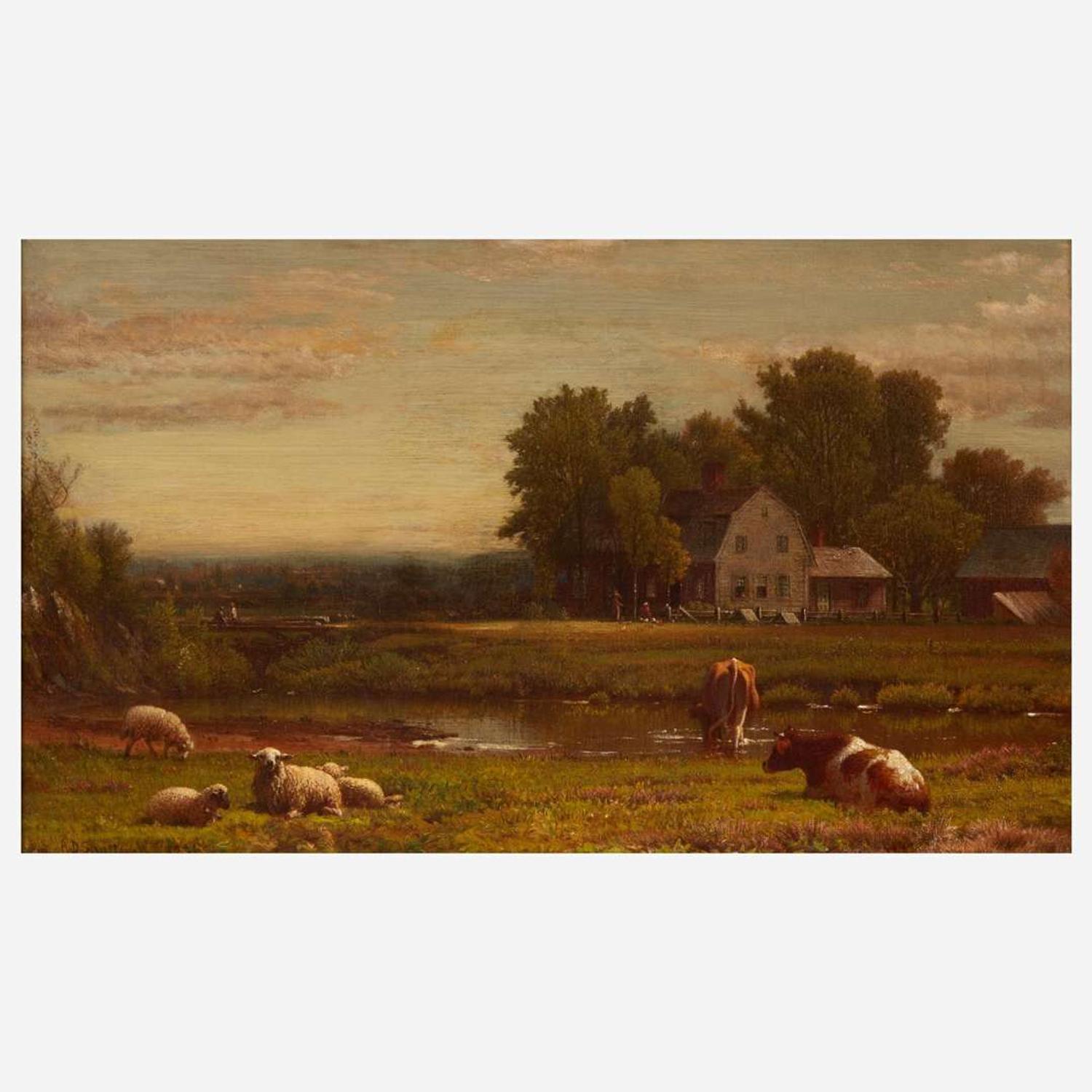 Aaron Draper Shattuck (American, 1832–1928) Peaceful Days, Granby Meadows