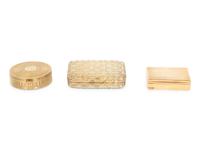 Three Small Gold Boxes