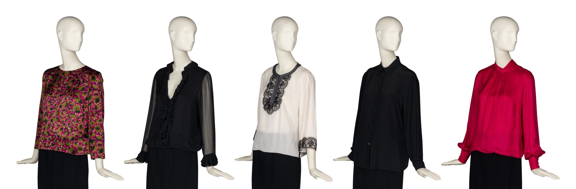 Five Designer Blouses Including Andrew Gn, Gianni Versace and Gucci