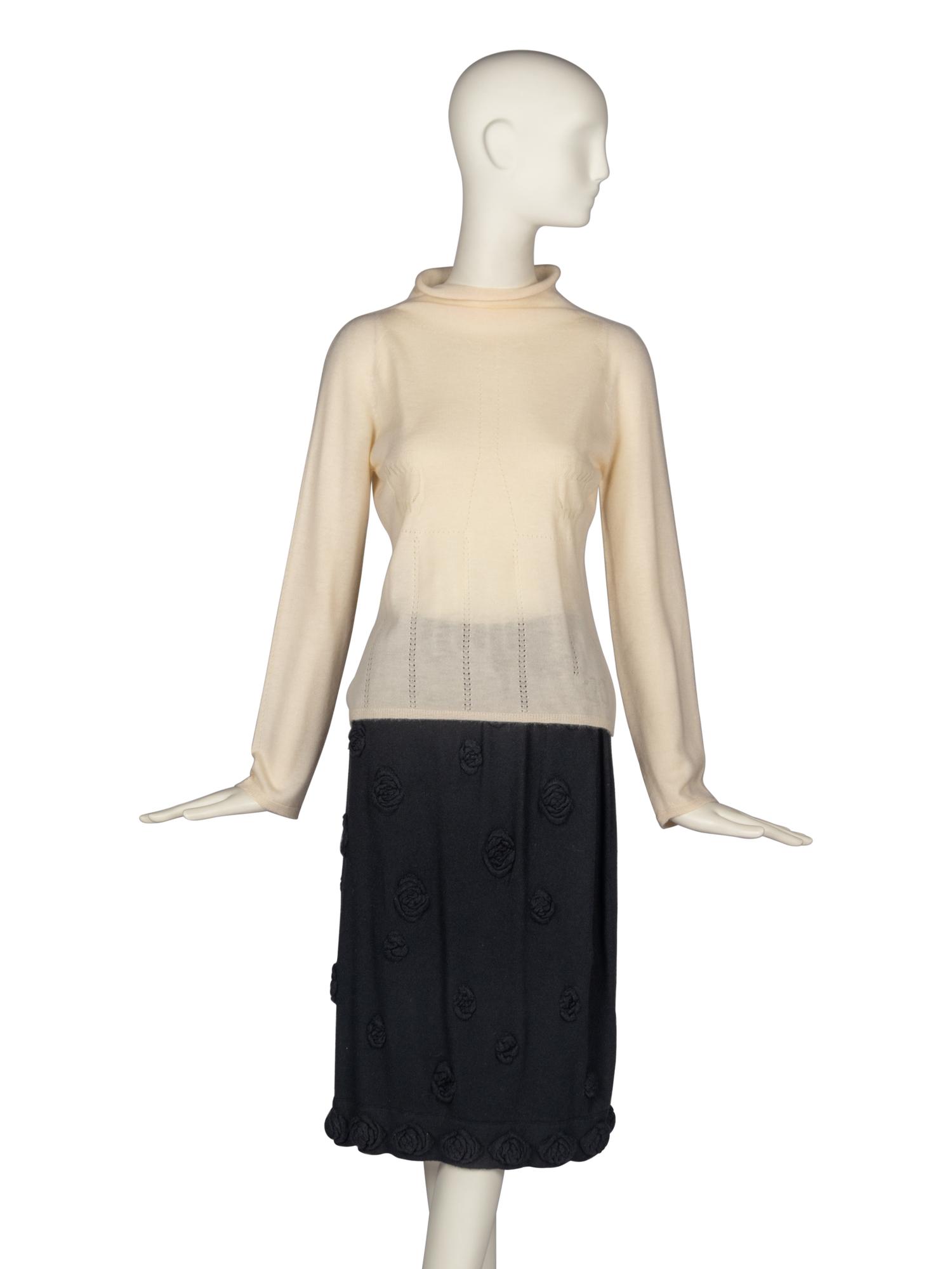 Two Chanel Sweaters and One Chanel Skirt with Belt