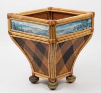 A Mackenzie Childs Jardiniere Height 15 1/4 x depth 13 x width 13 inches. — LATE 20TH CENTURY