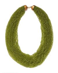 ANGELA PINTALDI, MULTISTRAND PERIDOT BEAD NECKLACE