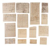 [COMMERCE]. A group of receipts and documents related to Englishmen John and William Angell, Esq., Richard Green, and others, including: