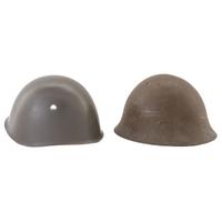 WWII Japanese Type 90 and Italian M33 Helmets