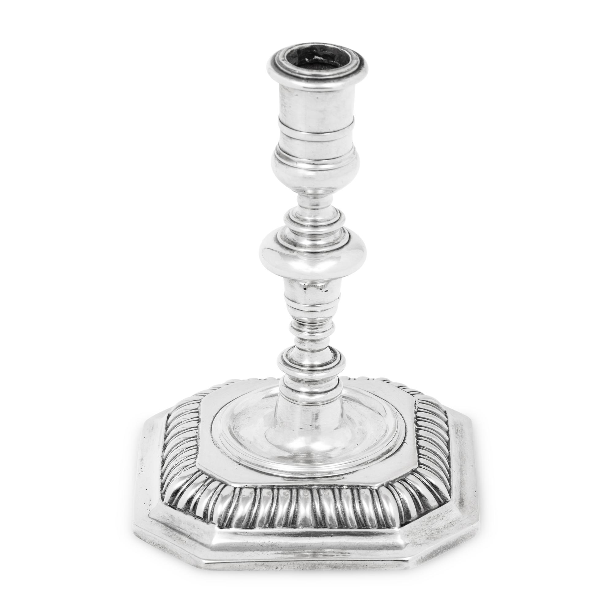 A William III Britannia Silver Taper Stick