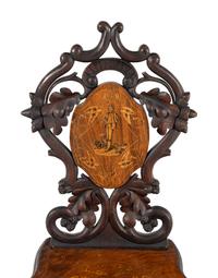 A Black Forest Carved Musical Chair