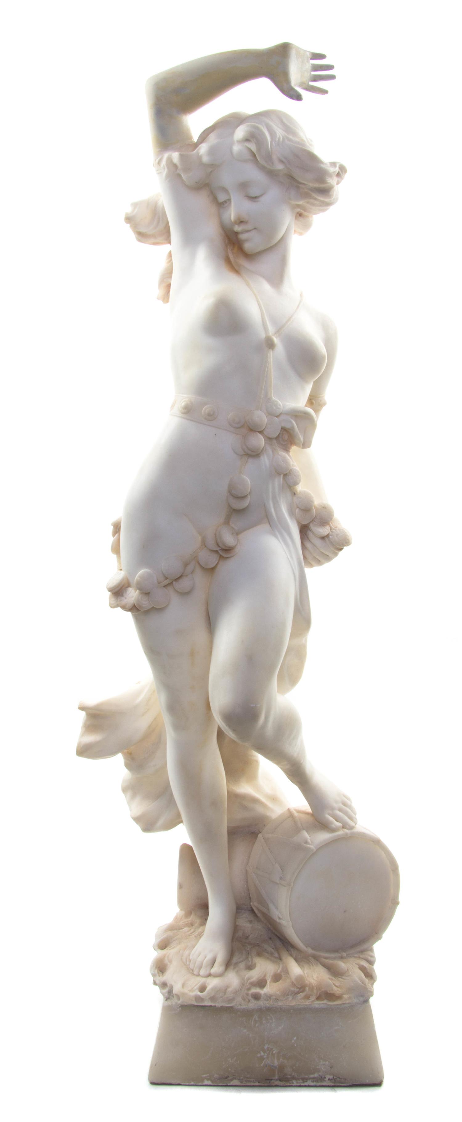 An Italian Alabaster Figure, G. POCHINI, 19TH/20TH CENTURY, Height 30 inches. — G. POCHINI, 19TH/20TH CENTURY,