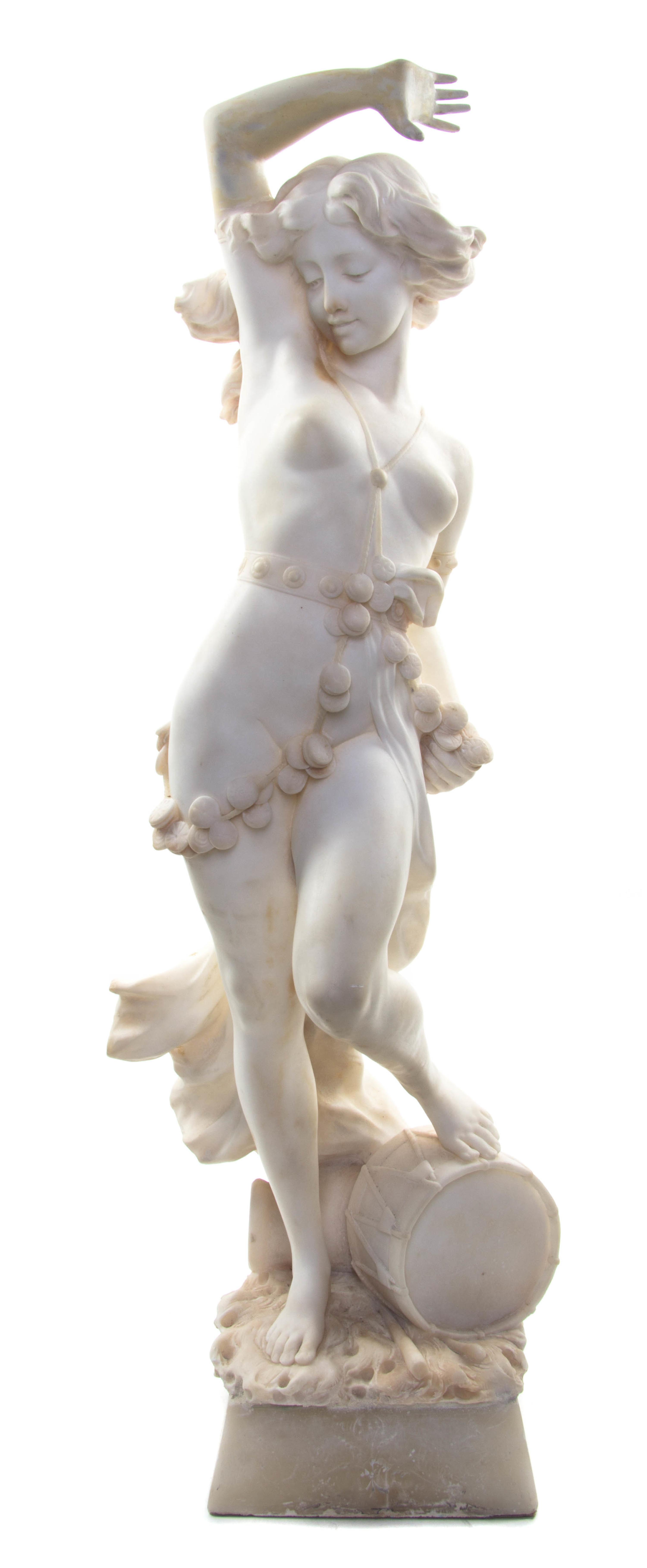 An Italian Alabaster Figure, G. POCHINI, 19TH/20TH CENTURY, Height 30 inches. — G. POCHINI, 19TH/20TH CENTURY,