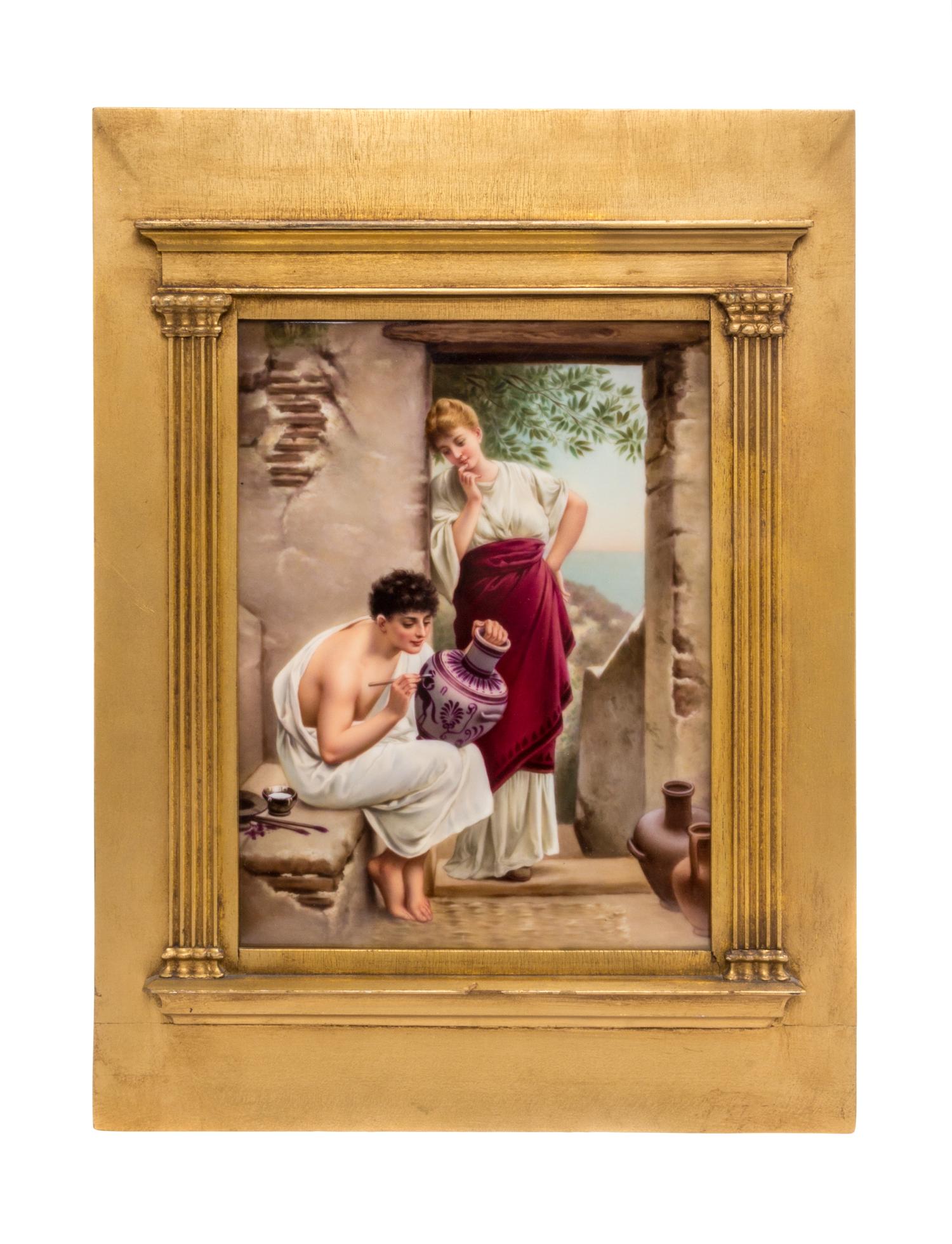 A Berlin (K.P.M.) Porcelain Plaque 9 1/2 x 7 1/2 inches. — 19TH CENTURY