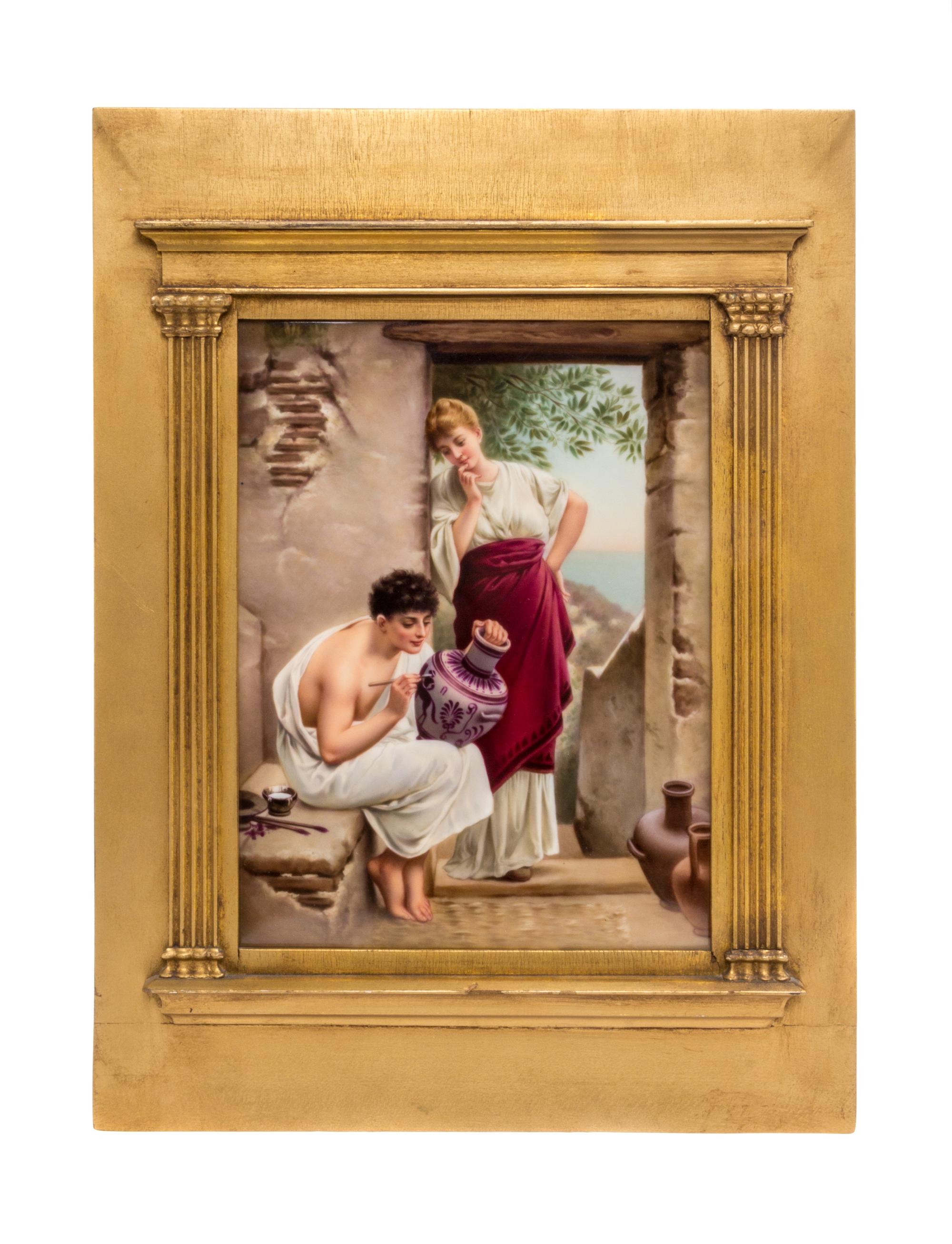 A Berlin (K.P.M.) Porcelain Plaque 9 1/2 x 7 1/2 inches. — 19TH CENTURY