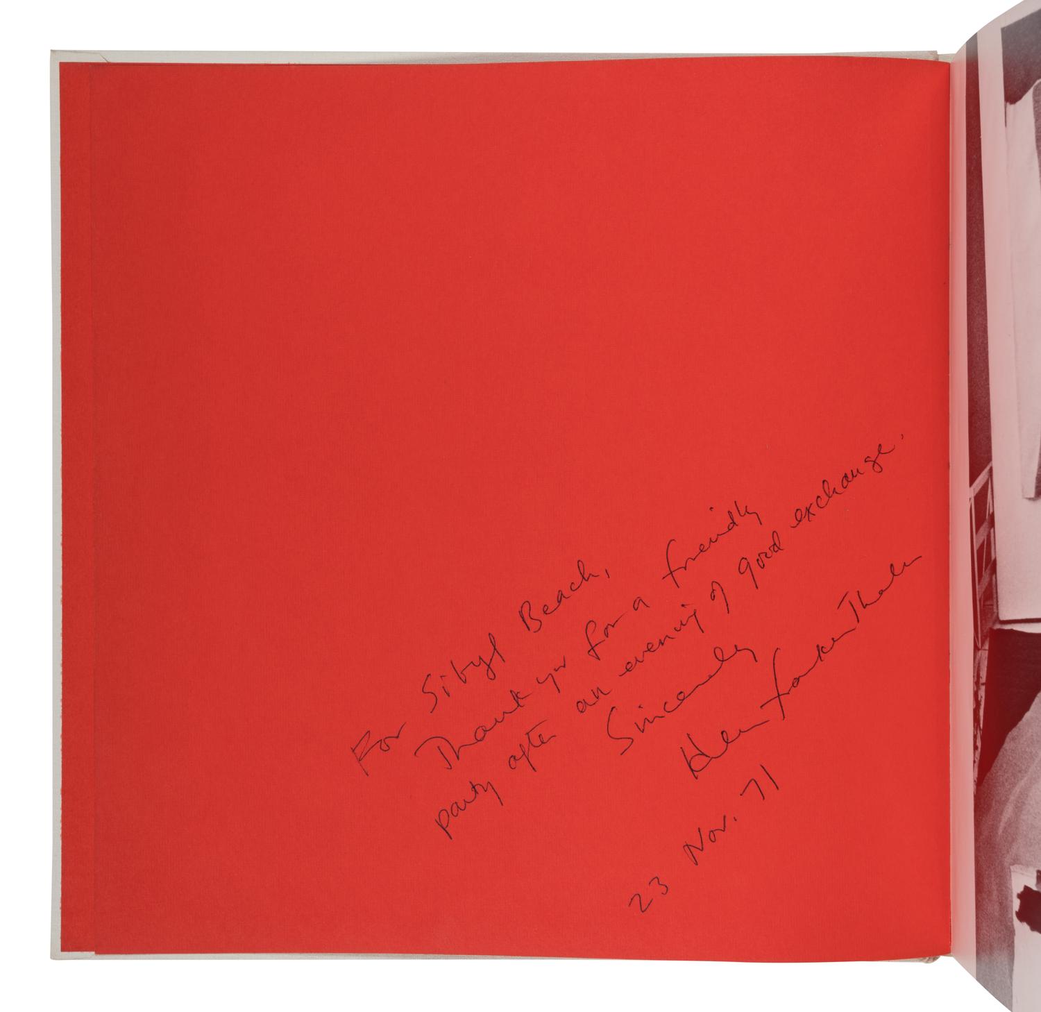 [FRANKENTHALER, Helen (1928-2011)]. GOOSSEN, Eugene C. (1920-1997). Helen Frankenthaler . New York, Washington, and London: Frederick A. Praeger, Publishers for the Whitney Museum of American Art and the International Council of the Museum of Modern Art, 1969.