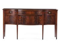 A Federal-Style Mahogany Bow Front Sideboard