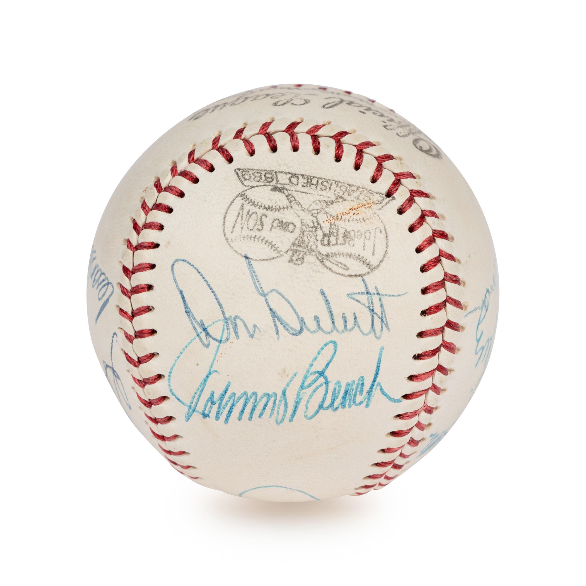A 1975 Cincinnati Reds Big Red Machine Multi-Signed Autograph Baseball (Beckett Authentication Services Letter),