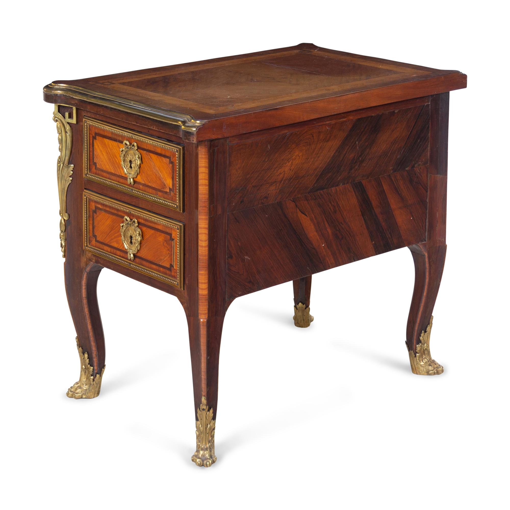 A Louis XV Style Gilt Bronze Mounted Kingwood Cabinet