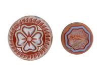 Miniature Polychrome Seed Jars, with Sgraffito Decoration