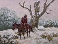 Duane Bryers, (American, 1911-2012), Rider in Snowstorm, 1985