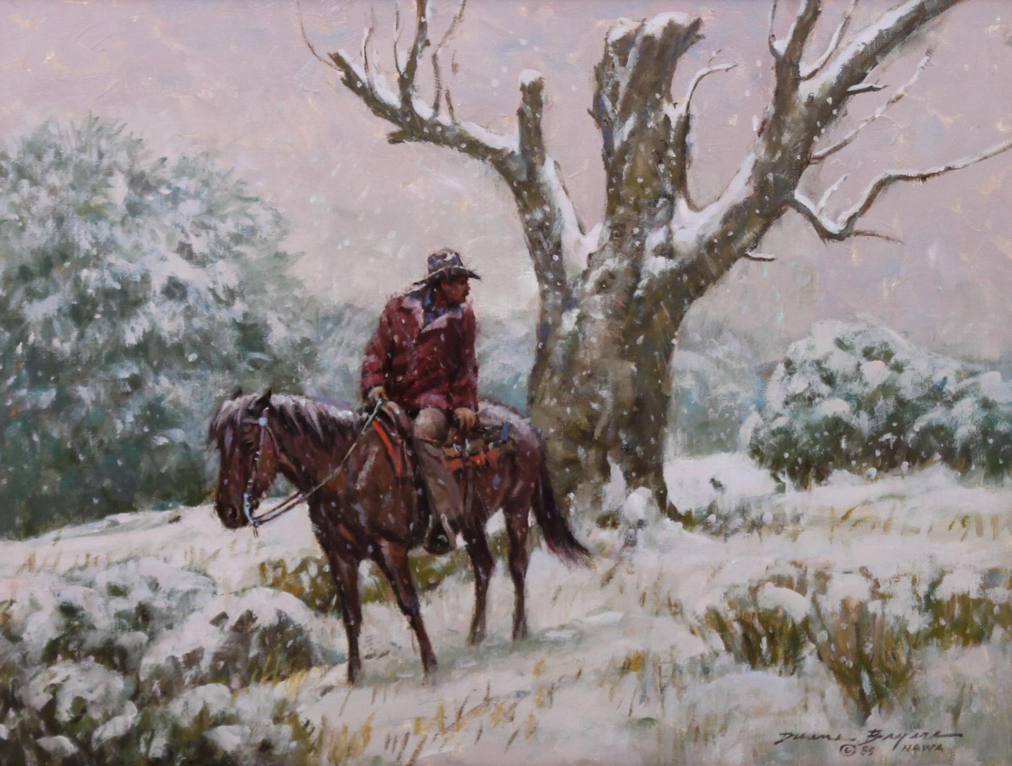 Duane Bryers, (American, 1911-2012), Rider in Snowstorm, 1985