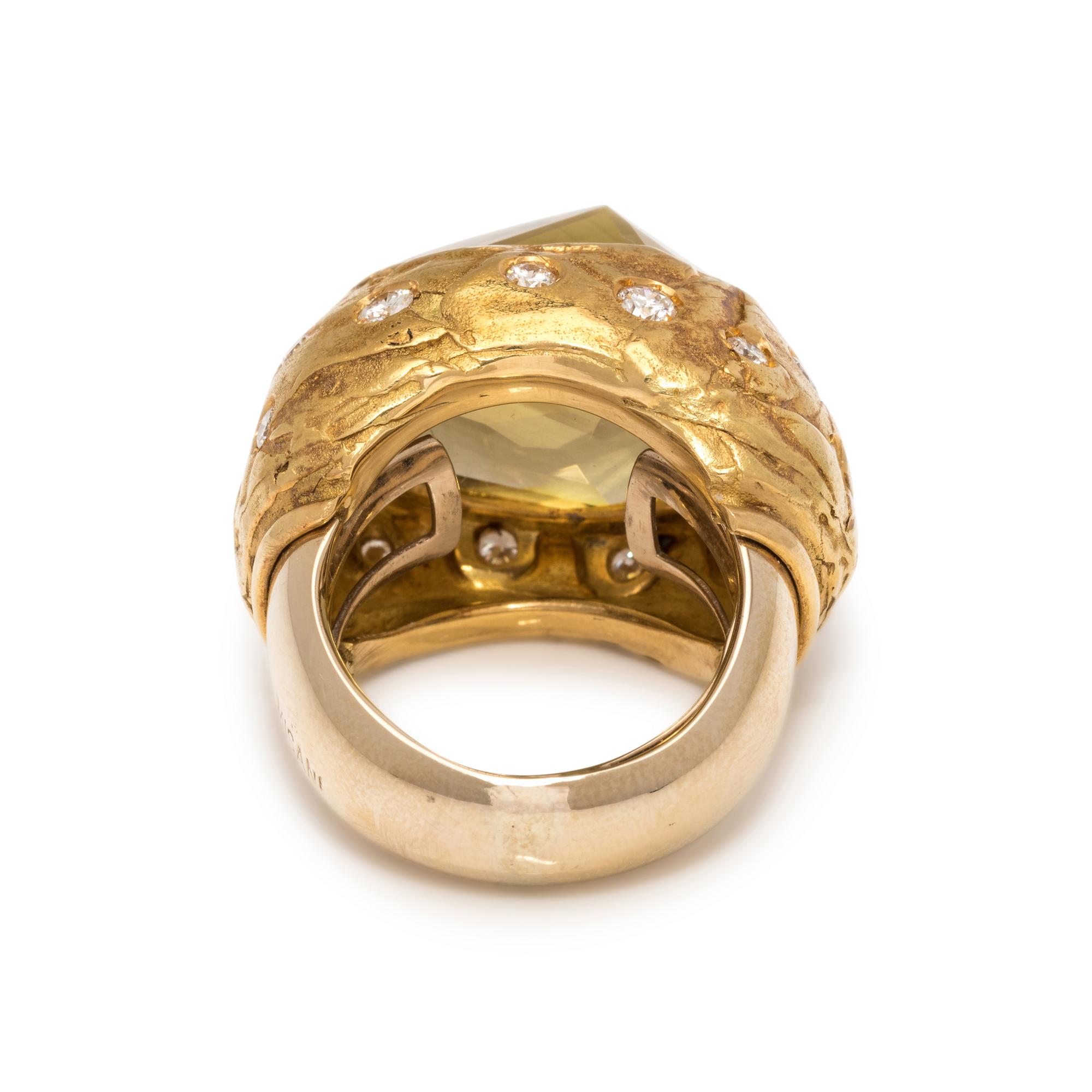 MISANI, SMOKY QUARTZ AND DIAMOND RING
