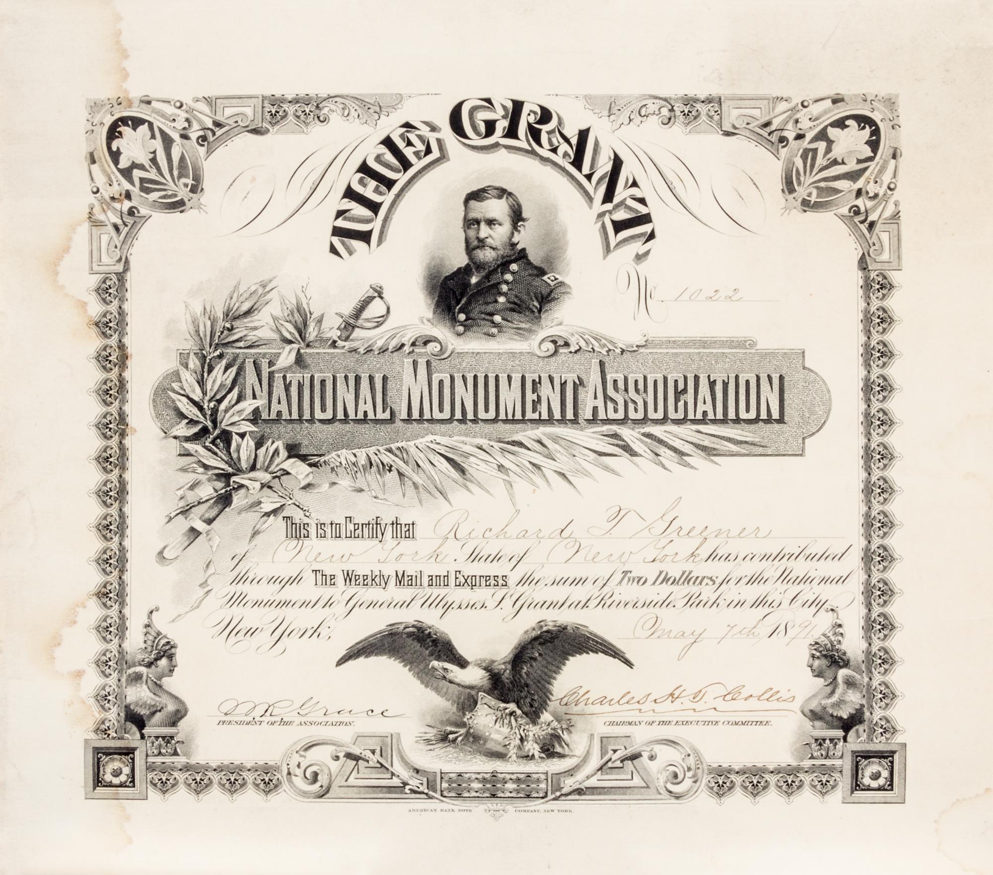 (AFRICAN-AMERICANA) GREENER, RICHARD THEODORE. Archive of 5 documents and books re: first African-American graduate of Harvard