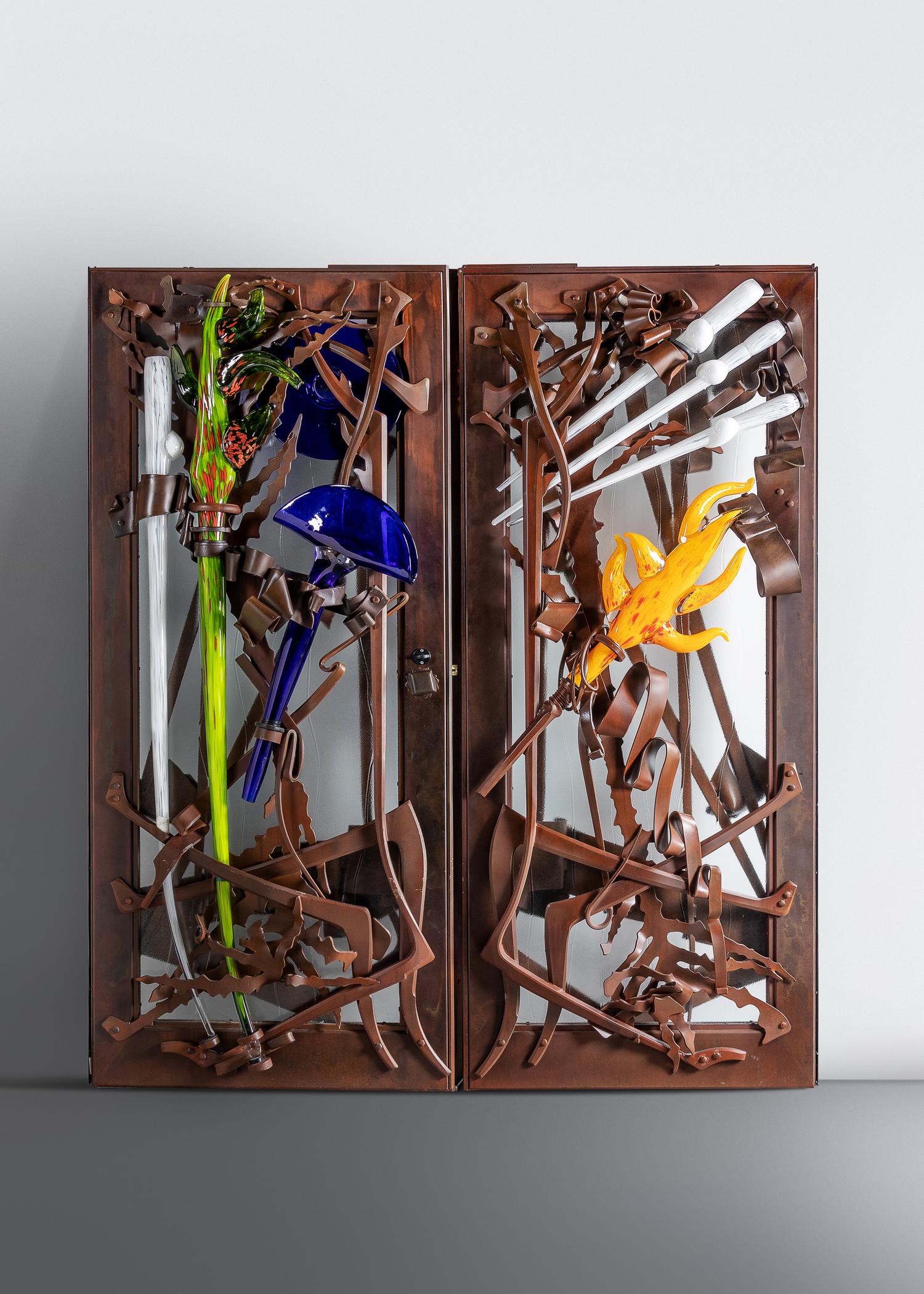 Important Entrance Doors, 2004 glass elements executed by Martin Blank