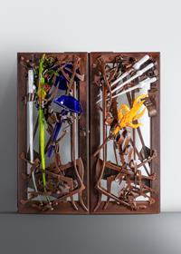 Important Entrance Doors, 2004 glass elements executed by Martin Blank