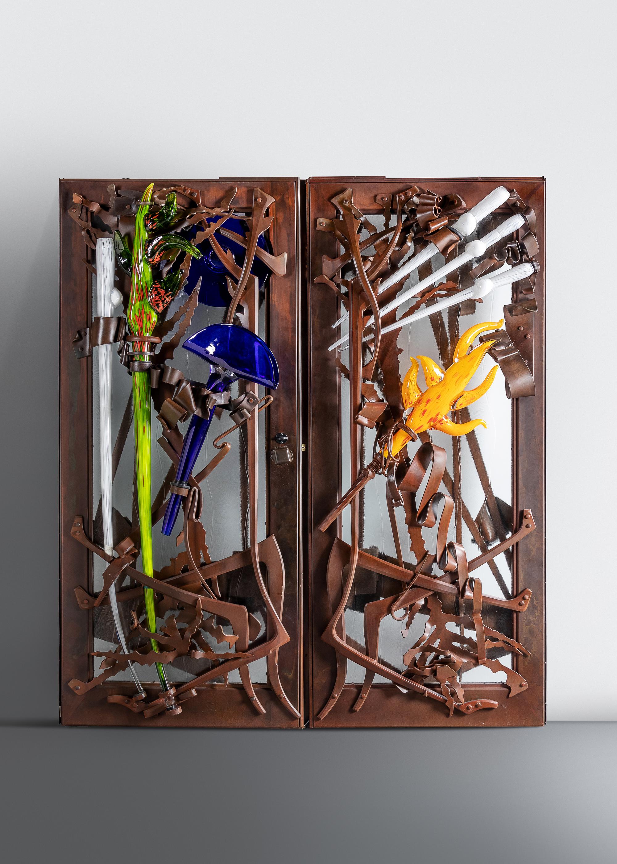 Important Entrance Doors, 2004 glass elements executed by Martin Blank