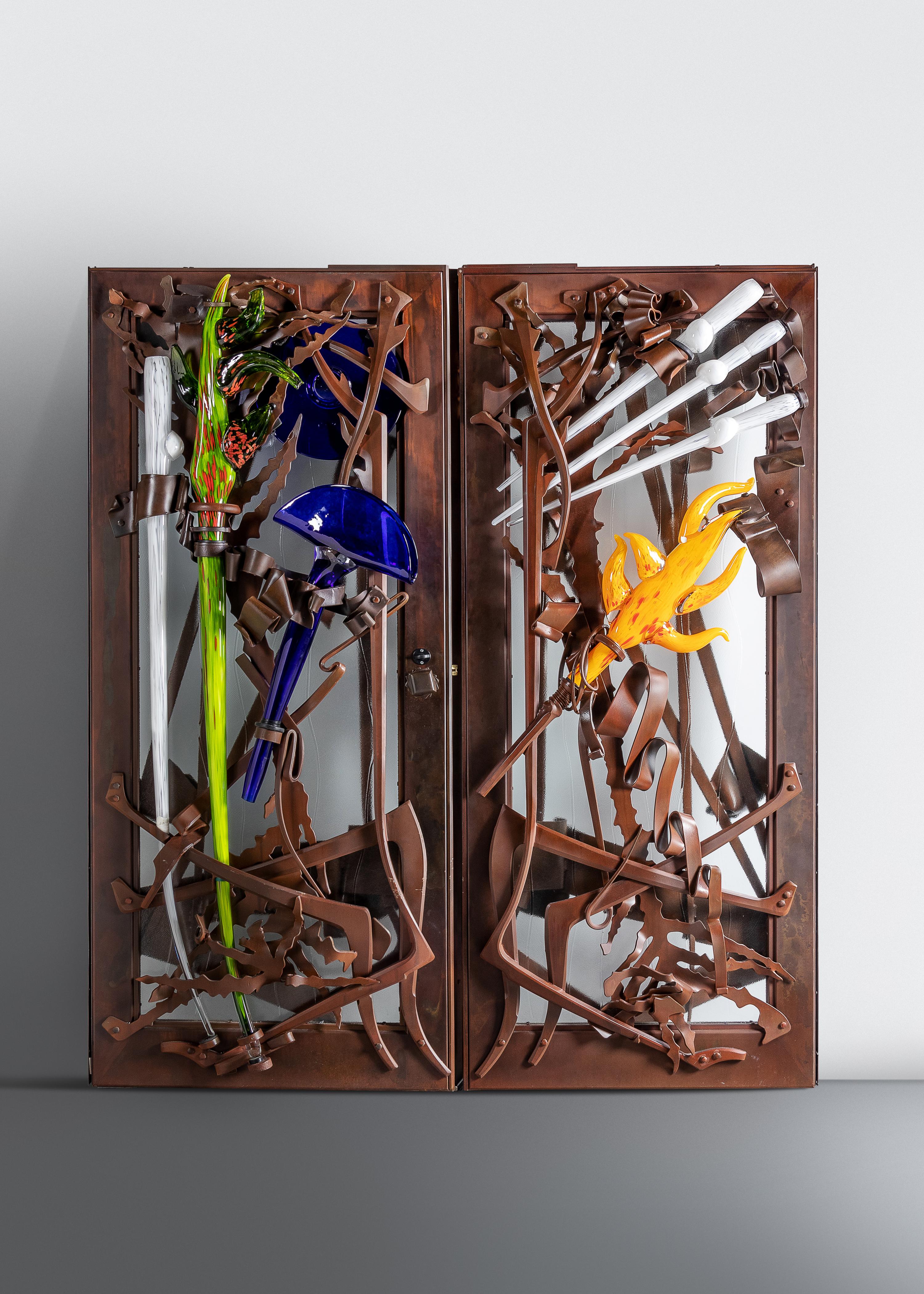Important Entrance Doors, 2004 glass elements executed by Martin Blank
