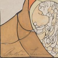 Bertha Boynton Lum 版畫一幅 (American b.1869-d.1954)