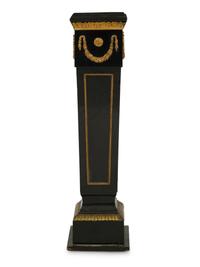 A Napoleon III Style Gilt Bronze Mounted Ebonized Pedestal