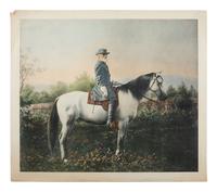 [CIVIL WAR]. A group of 6 prints featuring Civil War scenes and personalities, highlighted by tobacco advertisement illustrating Stonewall Jackson.