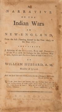 [Americana] Hubbard, William. A Narrative of the Indian Wars in New-England