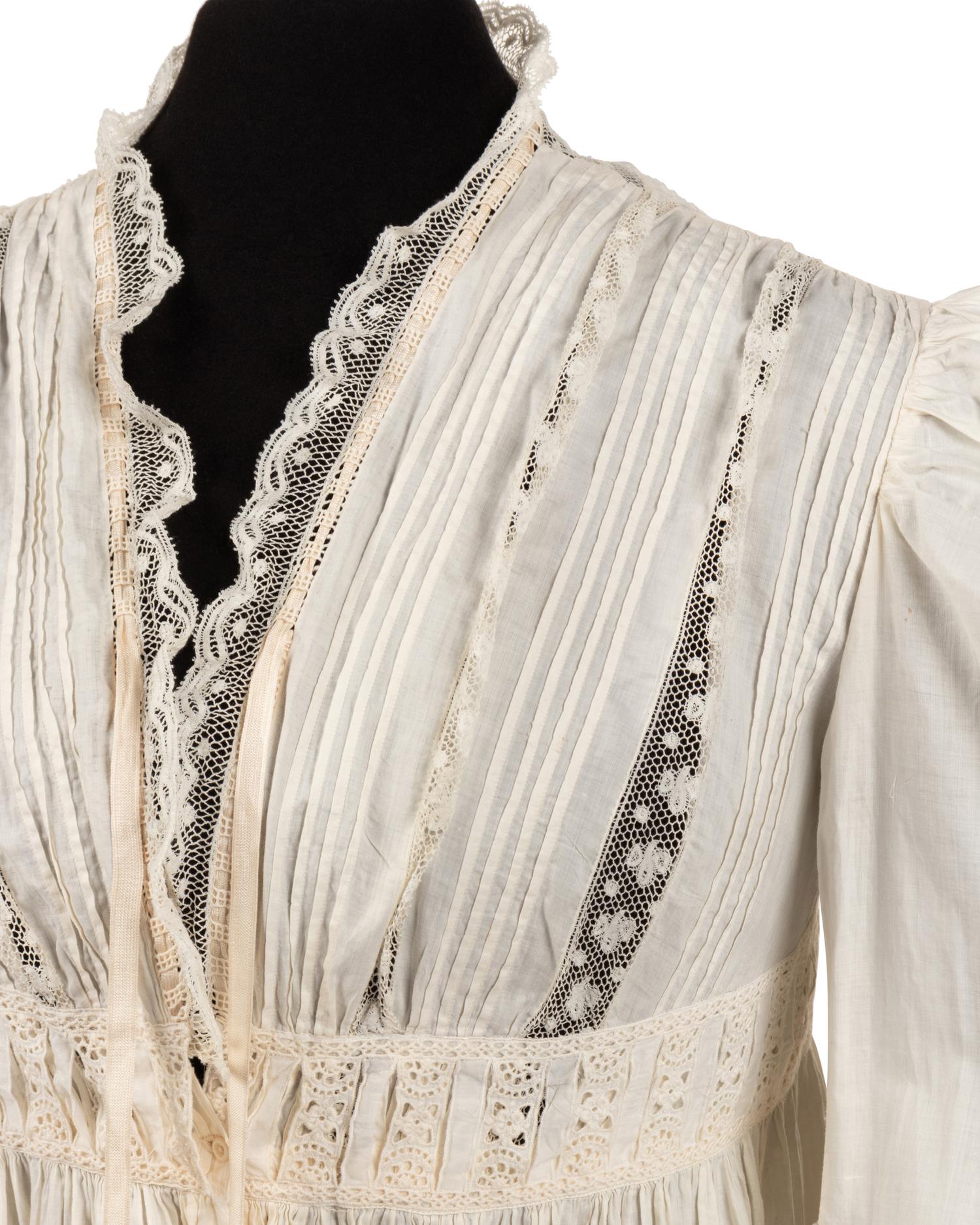 Six Edwardian Cotton Dresses: Three Day Dresses, Three Bed Jackets and Night Gowns, 1910s