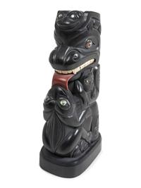 Carved Argillite Totem Pole