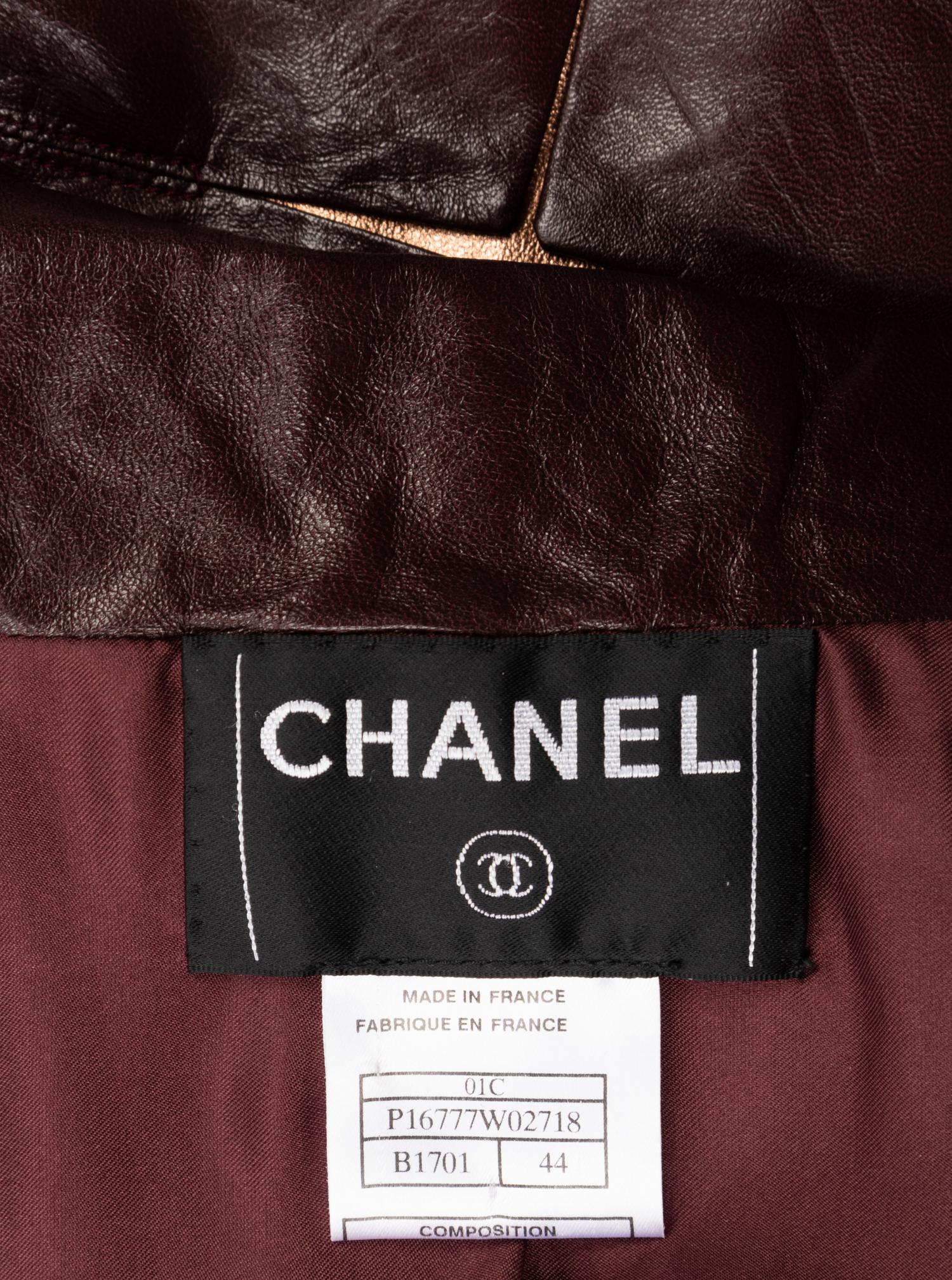 Chanel Lambskin Leather Jacket, Cruise 2001
