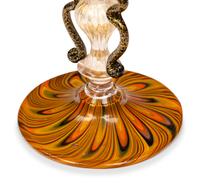 A Group of Five Murano Glass Wine Stems