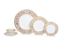 A Wedgwood Gold Florentine Porcelain Dinner Service