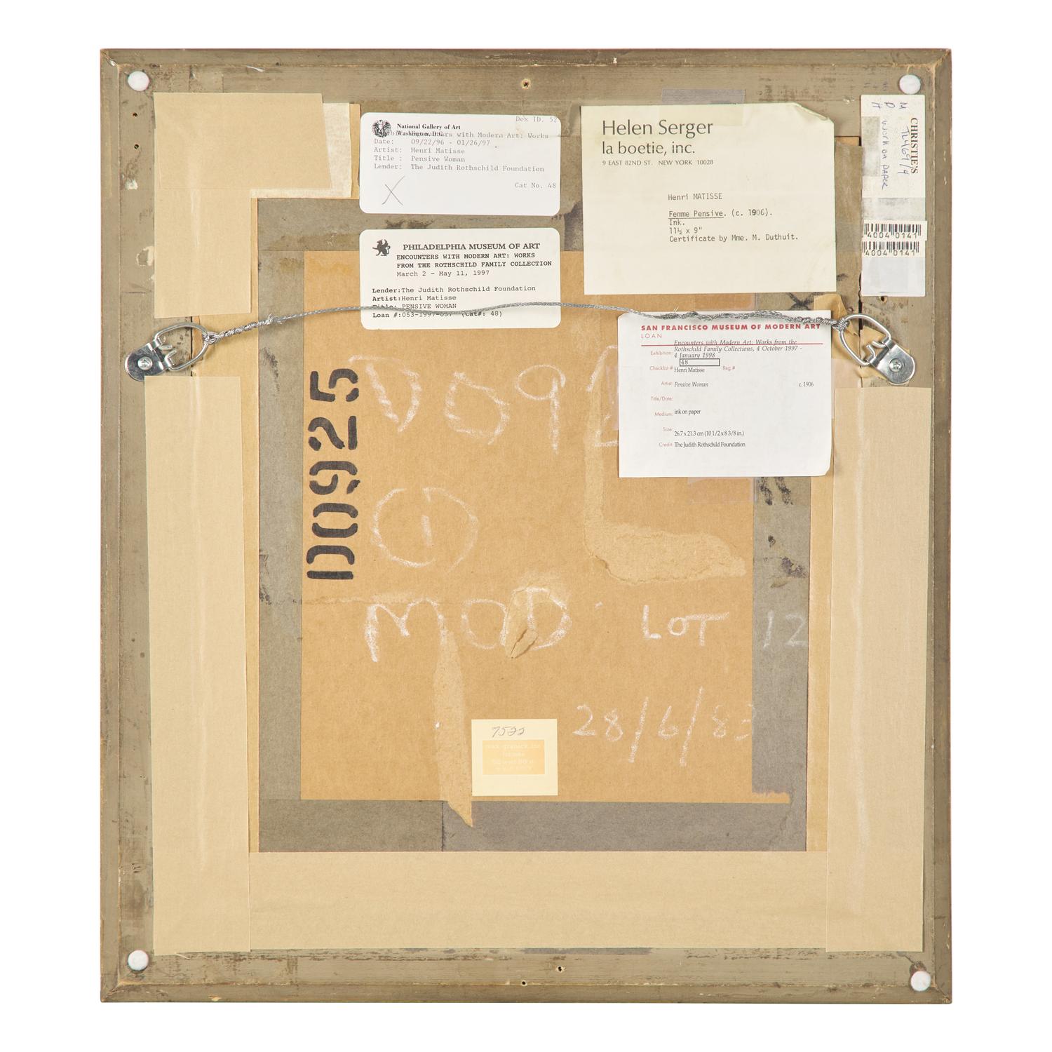 Henri Matisse (French, 1869-1954) — Pensive Woman , c. 1906